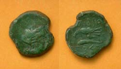 Olbia, Sarmatia city issue, Eagle on Dolphin, c. 180-150 BC